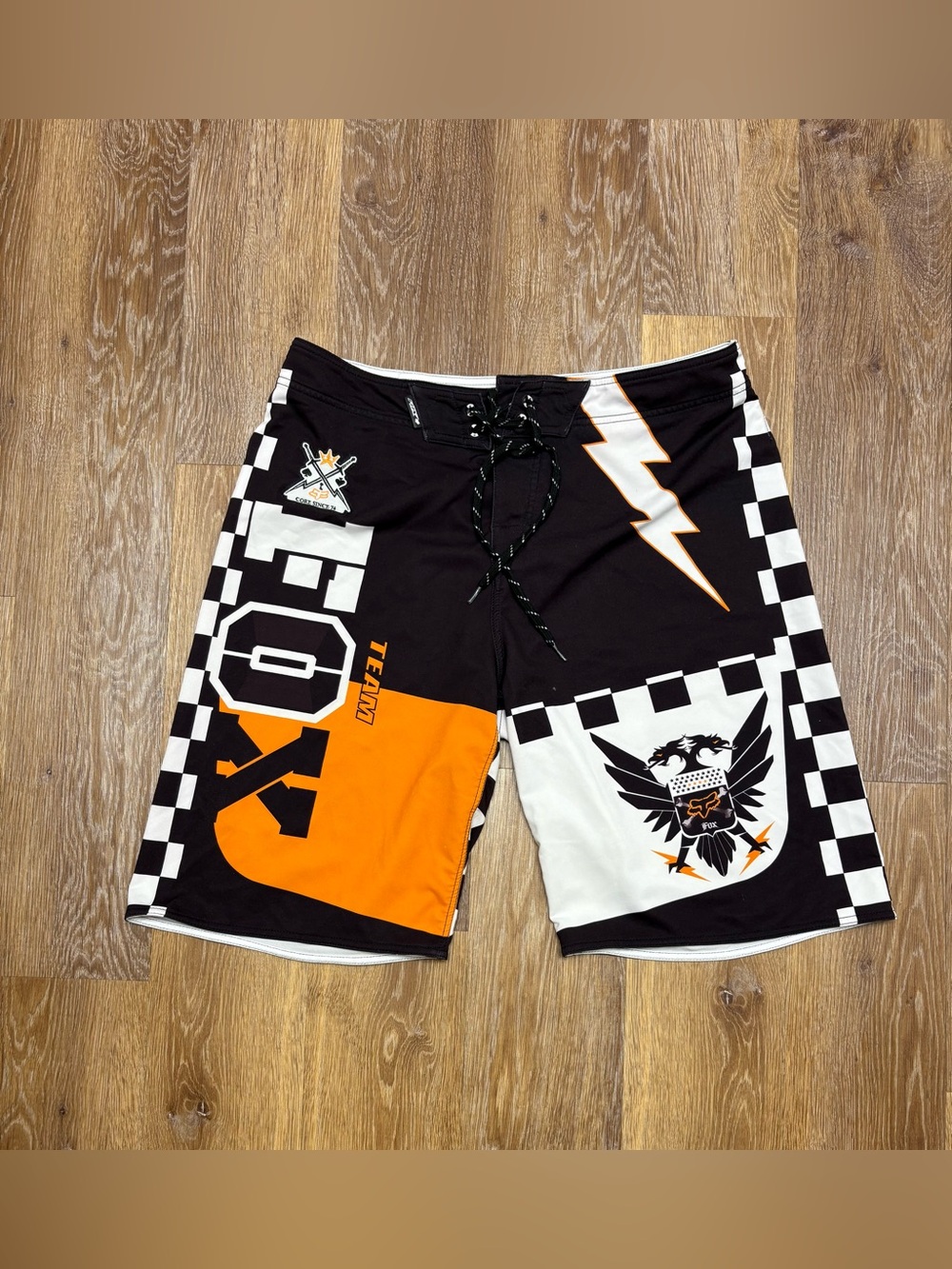 Fox Black, Orange & White Men’s Team Boardshorts